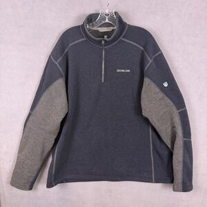 Kuhl Mens Size 2XL Blue Gray Long Sleeve Revel 1/4 Zip Sweater Silver Oak Hiking